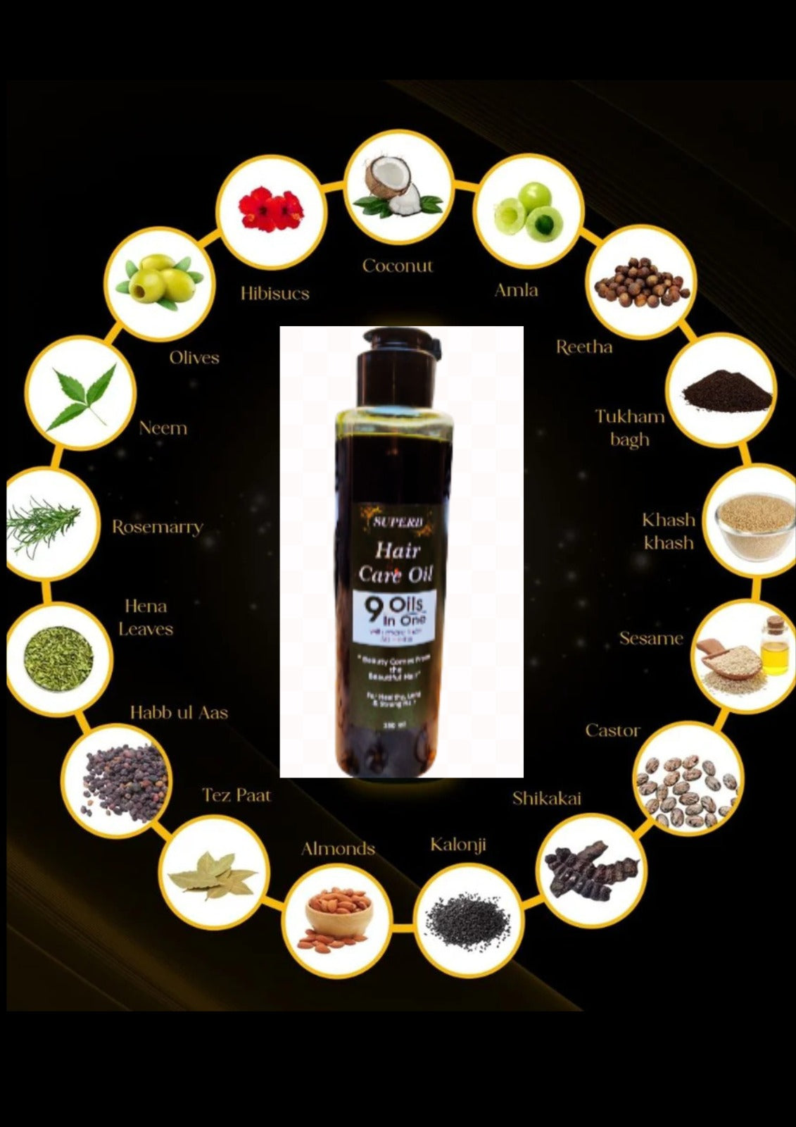 Superb 9-in-One Hair Care Oil – Nourish, Strengthen & Shine Naturally
