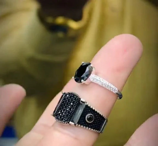 Couple Turkish Ring Both Rings Adjustable With Gift Packing